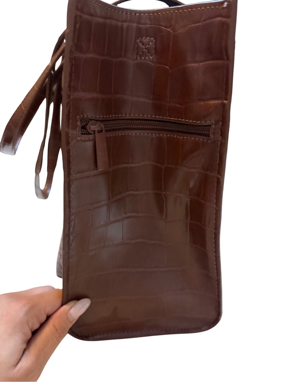 BEIS Work Tote Croc-Embossed Maple - Picture 4 of 12